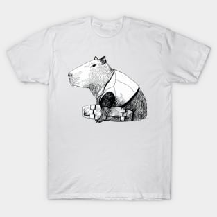 Capybara suspicious skater T-Shirt